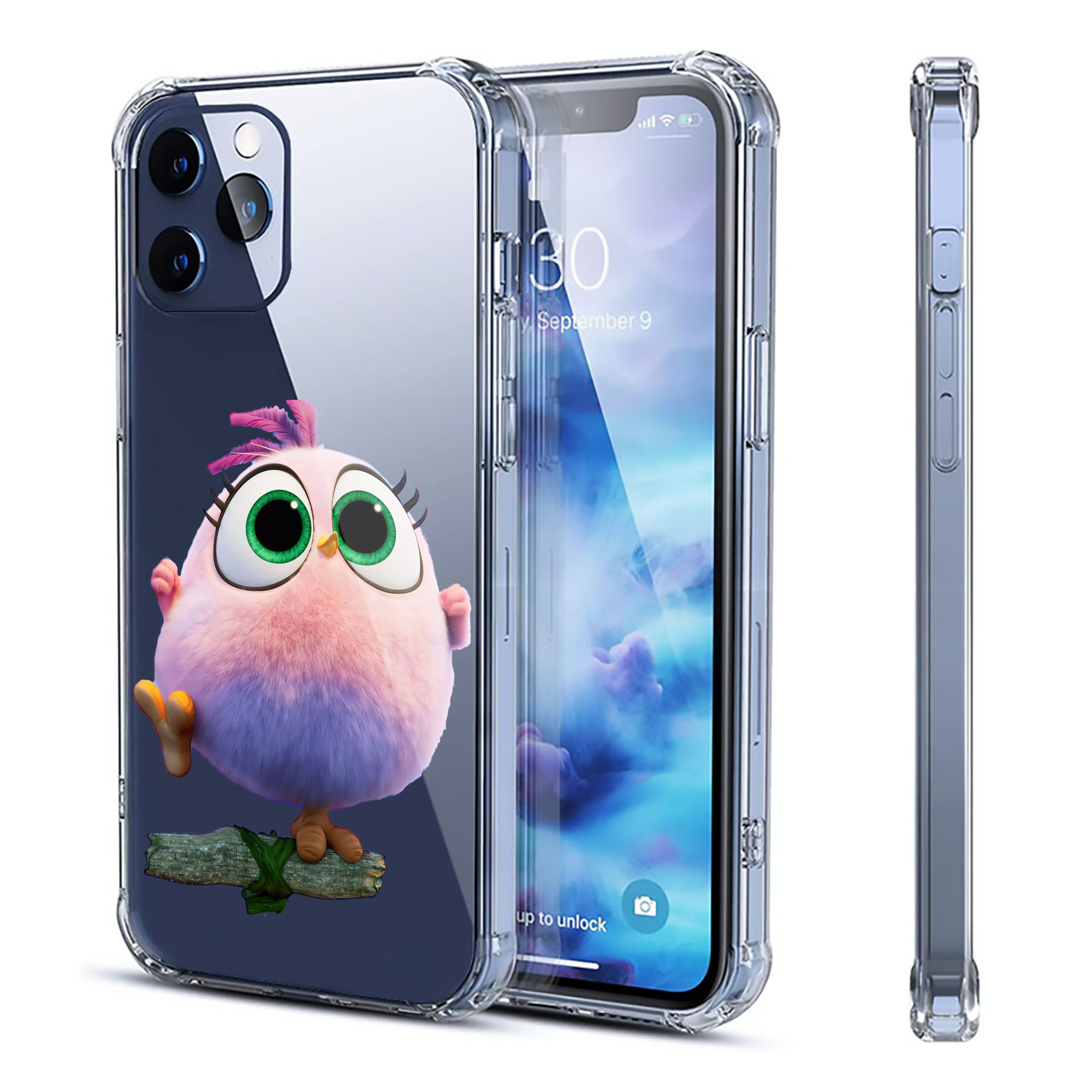 （画像用） Angry Birds アングリーバード 【iPhone 12シリーズ対応】透明スマホケース（クリアソフトケース）